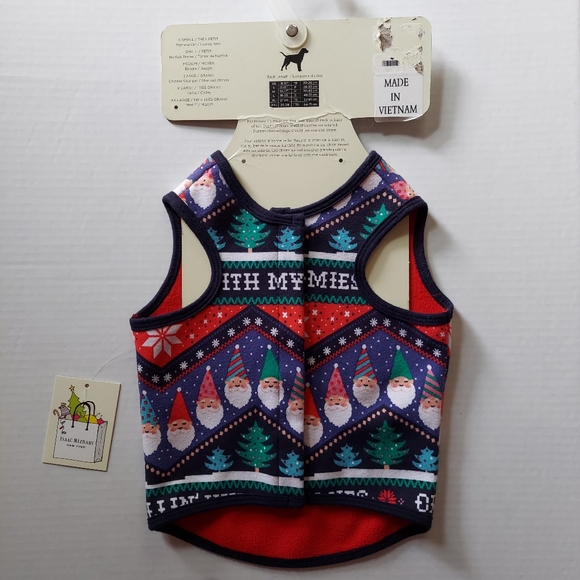 Isaac Mizrahi Christmas Dog Vest - Picture 2 of 4